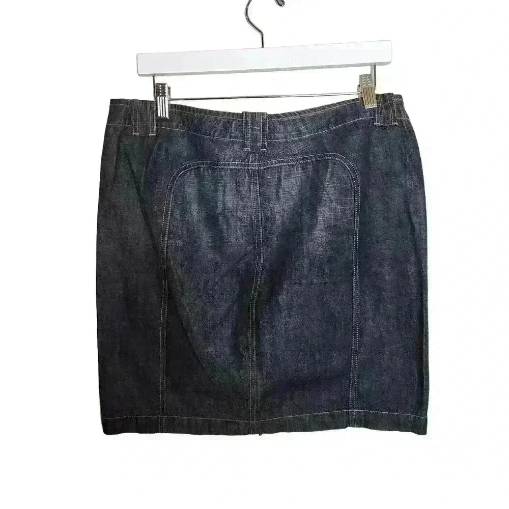 London Jean women's denim skirt front slit jean skirt size 12 - Picture 2 of 5